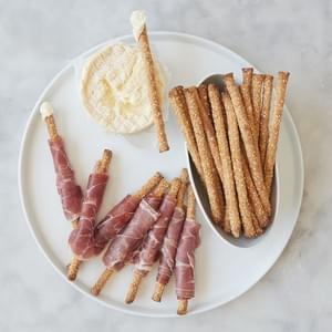 Enjoy Z Breadsticks with prosciutto and brie