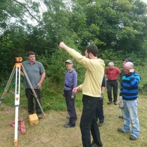 Teaching use of level and staff Teaching use of level and staff