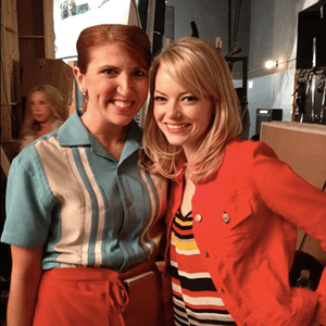 With Emma Stone while taping 'iCarly"