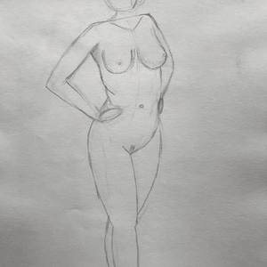 Esquisse - Nue debout  Esquisse - Nue debout