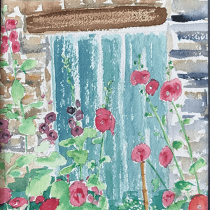 Porte de jardin aux fleurs Porte de jardin aux fleurs