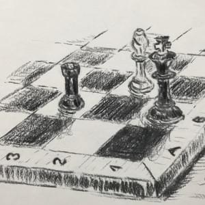 Etude de perspective - le jeu d'échec - VENDU Etude de perspective - le jeu d'échec - VENDU