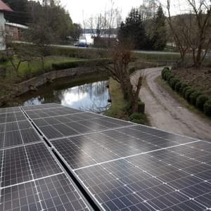 Mlyn w Rynku, panele folotowoltaiczne Mlyn w Rynku, panele folotowoltaiczne