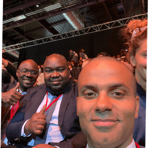 Edoaurd Claude OUSSOU avec Tony Parker lors du Nouveau Sommet Afrique-France