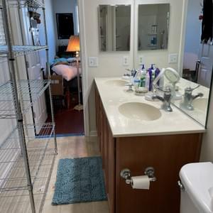 Decluttering & Simplifying! We did remove this shelf as well!