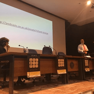 The late Richard Sharpe delivering his plenary on vernacular texts in medieval British libraries at SELIM31 The late Richard Sharpe delivering his plenary on vernacular texts in medieval British libraries at SELIM31