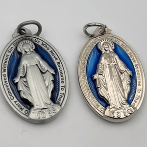 Quality Custom Made Blue Enamel 34mm Miraculous Medals Quality Custom Made Blue Enamel 34mm Miraculous Medals