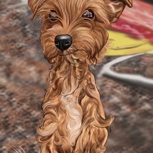 Digital Dog Caricature Digital Dog Caricature