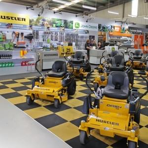 HUSTLER mowers on display HUSTLER mowers on display