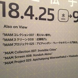 2018.4 アピチャッポン・ウィーラセタクン+久門剛史「シンクロニシティ」 2018.4 アピチャッポン・ウィーラセタクン+久門剛史「シンクロニシティ」