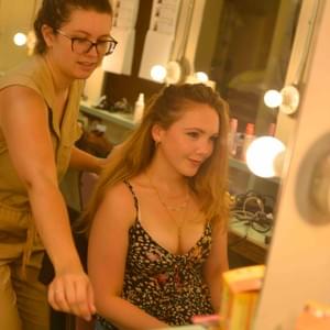 Backstage before "Passing Through". Photo by Michael Kushner/The Dressing Room Project.