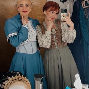 Celeste and Alyssa backstage at FROZEN Celeste and Alyssa backstage at FROZEN