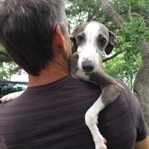 Yoga of You Happiness 2016 Retreat In Houston Texas: Larry thraen holding dog.