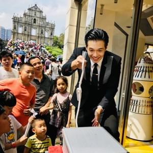 澳門商店名店魔術表演