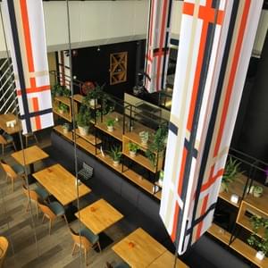 Talent Connect Café: spatial graphics.