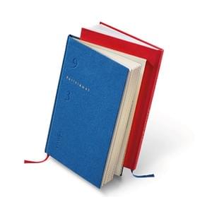 Prize winning hybrid book, together sharing one back cover. The new Dutch police law in the blue cover, it’s history in the red one. 1993.