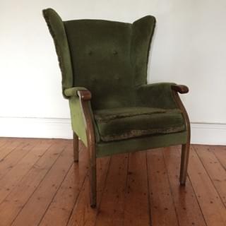 Spring and Pin Upholstery | Wing Back Chair Spring and Pin Upholstery | Wing Back Chair