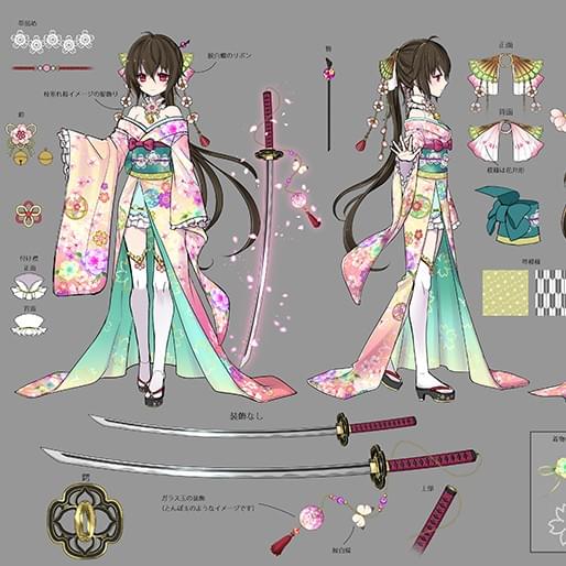 キャラクター設定図「和風剣士」 by 春日屋 様 キャラクター設定図「和風剣士」 by 春日屋 様