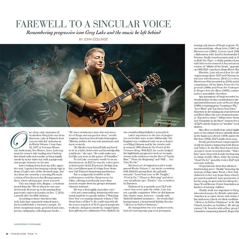 Tribute to Greg Lake Tribute to Greg Lake