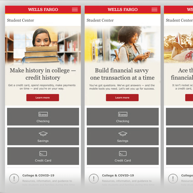 Wells Fargo Mobile Content Strategy, Copy & UX Wells Fargo Mobile Content Strategy, Copy & UX
