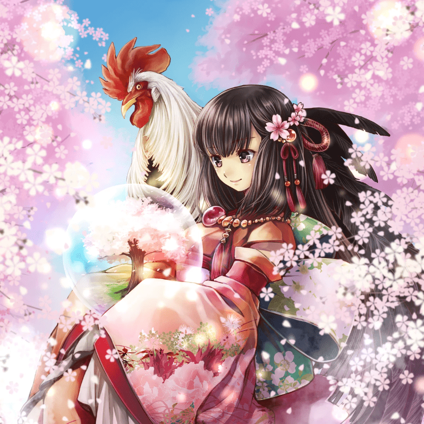 カレンダー用イラスト「4月:お花見」 カレンダー用イラスト「4月:お花見」