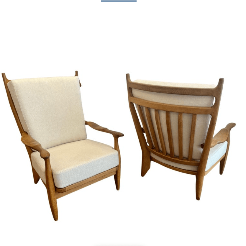 SOLD.Pair of " Edouard" lounge chairs Guillerme et Chambron SOLD.Pair of " Edouard" lounge chairs Guillerme et Chambron