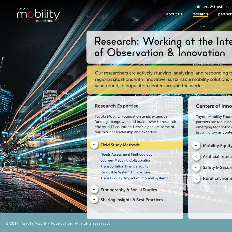 Toyota Mobility B2B Website UX/Content Strategy Toyota Mobility B2B Website UX/Content Strategy