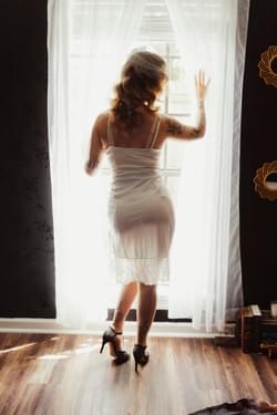 Boudoir in white dress Boudoir in white dress