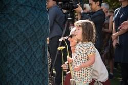 A child at the gun law reform petition delivery A child at the gun law reform petition delivery