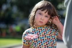 A child at the gun law reform petition delivery