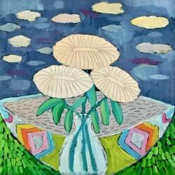 Faded Flowers and Rainbow Vessel Faded Flowers and Rainbow Vessel