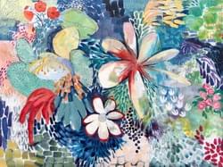 SOLD 24x36 cold wax and oil on wood panel