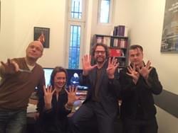 Editing "Beethoven" with my best Daniel Finkernagel, Uli Peschke, Boris Fromageot