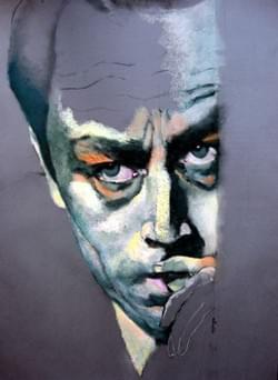 Albert Camus from a photo by Kurt Hutton 1 (sold)