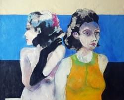 Women 1 ink and soft pastel