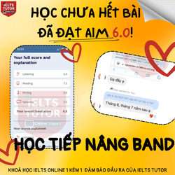 Feedback HS IELTS TUTOR cập nhật hàng ngày      Người thật, việc thật, nhận xét thật & bảng điểm thật! Feedback HS IELTS TUTOR cập nhật hàng ngày      Người thật, việc thật, nhận xét thật & bảng điểm thật!