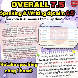 Feedback HS IELTS TUTOR cập nhật hàng ngày      Người thật, việc thật, nhận xét thật & bảng điểm thật! Feedback HS IELTS TUTOR cập nhật hàng ngày      Người thật, việc thật, nhận xét thật & bảng điểm thật!