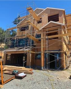 WOOD FRAMING IN CONSTRUCTION OF A 2,760 SQUARE FOOT, THREE-STORY RESIDENCE