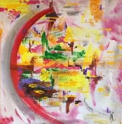 N°472 - L'AMOUR PASSE PARTOUT - Toile acrylique (20x20) N°472 - L'AMOUR PASSE PARTOUT - Toile acrylique (20x20)