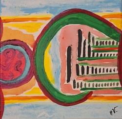 N° 805 - NOTRE TERRE-MERE - Toile acrylique (20x20) N° 805 - NOTRE TERRE-MERE - Toile acrylique (20x20)