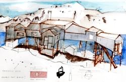 Les bâtiments de l'ancienne mine de Longyearbyen