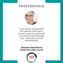 YKP Consulting. Adult MHFA Delegate Feedback YKP Consulting. Adult MHFA Delegate Feedback