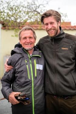 Ernst Götsch mit Veranstalter Benedikt Bösel