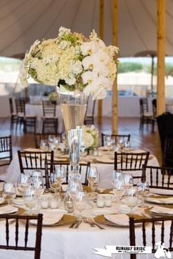 Galley Beach Wedding, Nantucket Island. Flowers by Soiree Floral, photograph by Runaway Bride Nantucket.
