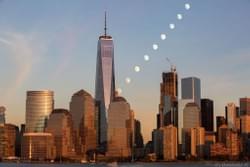 Almost 'Super' Moon Rises Over NYC Skyline Almost 'Super' Moon Rises Over NYC Skyline