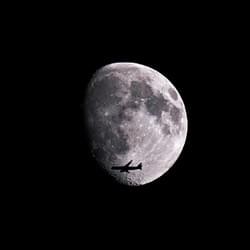 Airplane Flies Before the Moon Airplane Flies Before the Moon