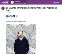 FRANCE CULTURE - SOFT POWER FEVRIER 2017 ET LES CARNETS DE LA CREATION NOVEMBRE 2017