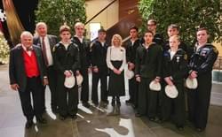 The Philly Pops The Sea Cadets were invited to attend "I'll Be Home For Christmas A Salute to the Military and First Responders" at the Kimmel Center. Also pictured, Frank Giordano, President, Philly Pops, George Turak, Founder, Mount America Foundation and a Gold Star Mother. 2022