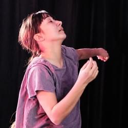 Michelle Barfield at "Blurred on All Sides," December 2021. Capture by Earl McGehee.