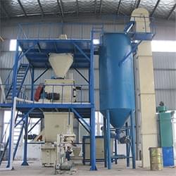 dry mix mortar plant with double shaft mixer